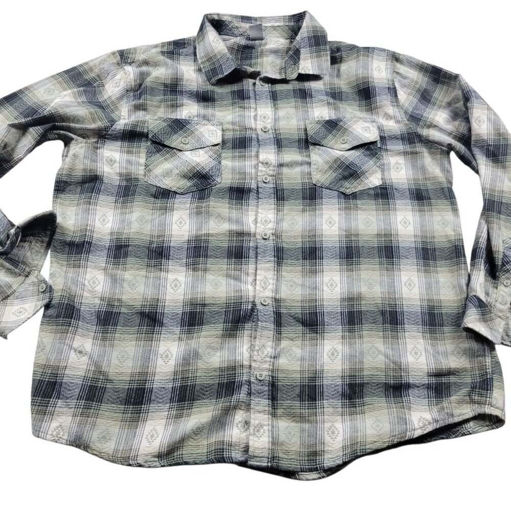 Hurley Flannel Shirt Mens 2XL Atzec Button Up Long Sleeve Southwester